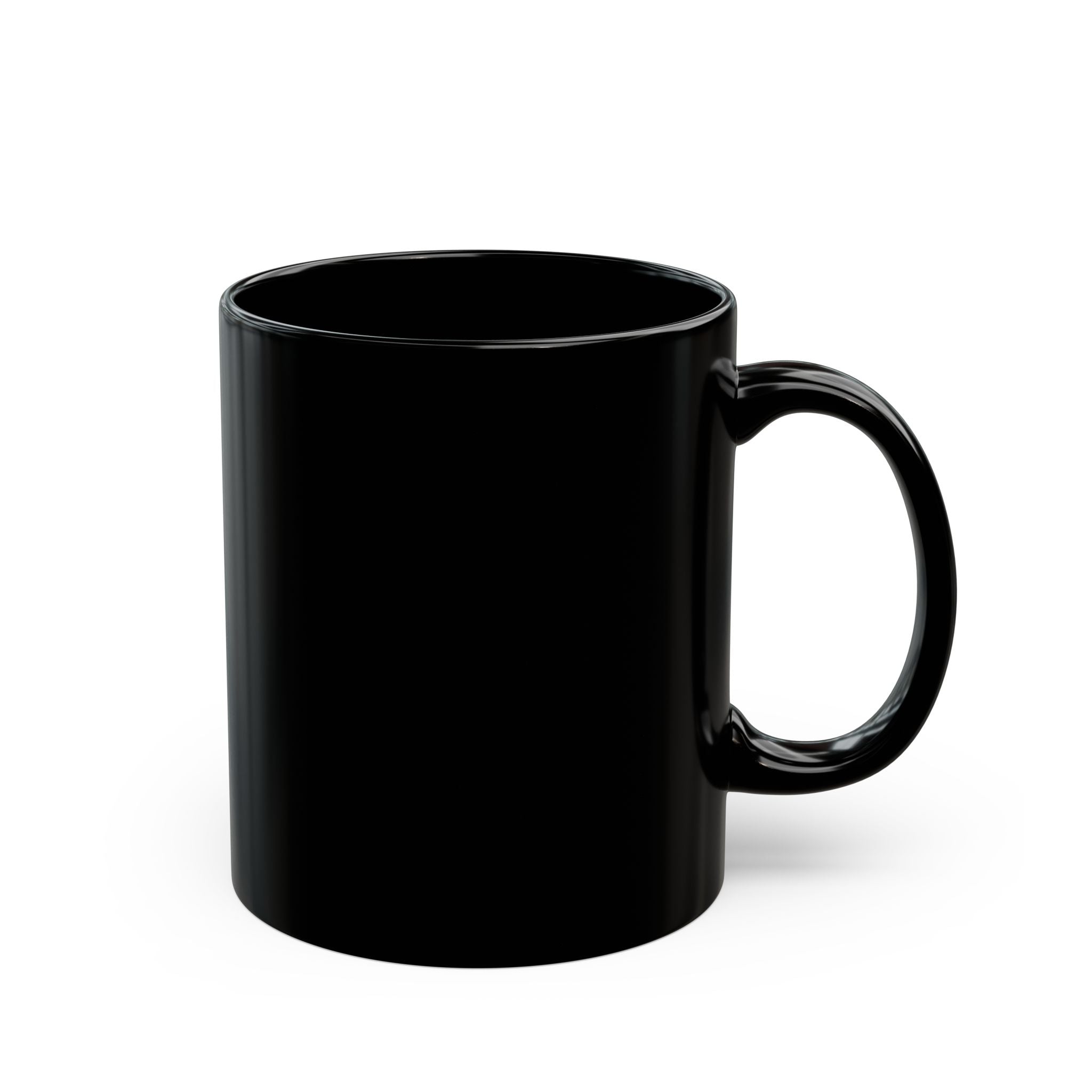 Black Ceramic Mug (11oz & 15oz) — Classic Gloss Coffee Cup