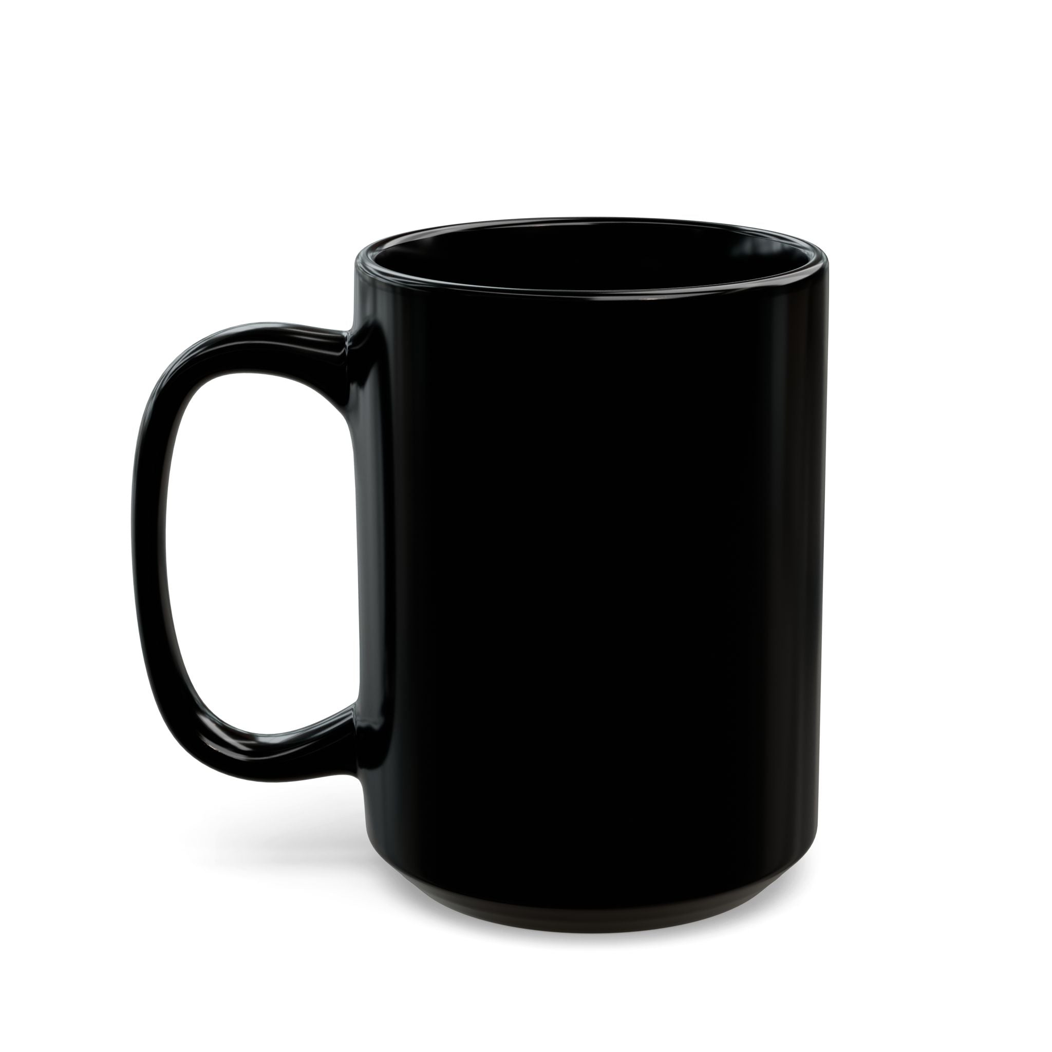 Black Ceramic Mug (11oz & 15oz) — Classic Gloss Coffee Cup