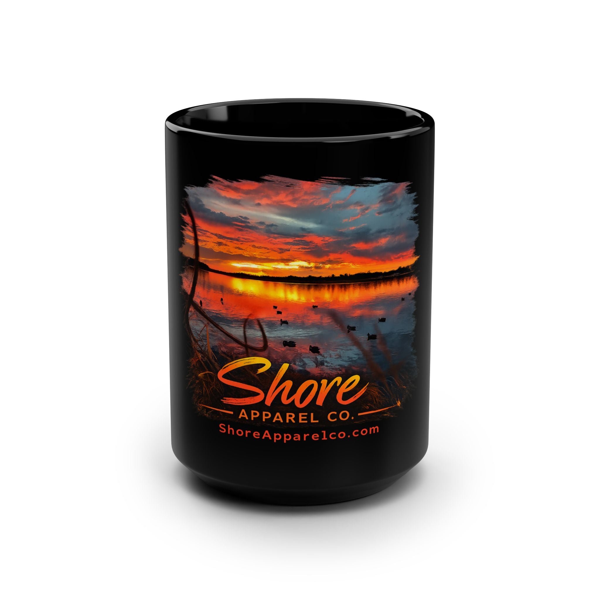15oz Black Mug — 'Shore Apparel Co.' Chester River