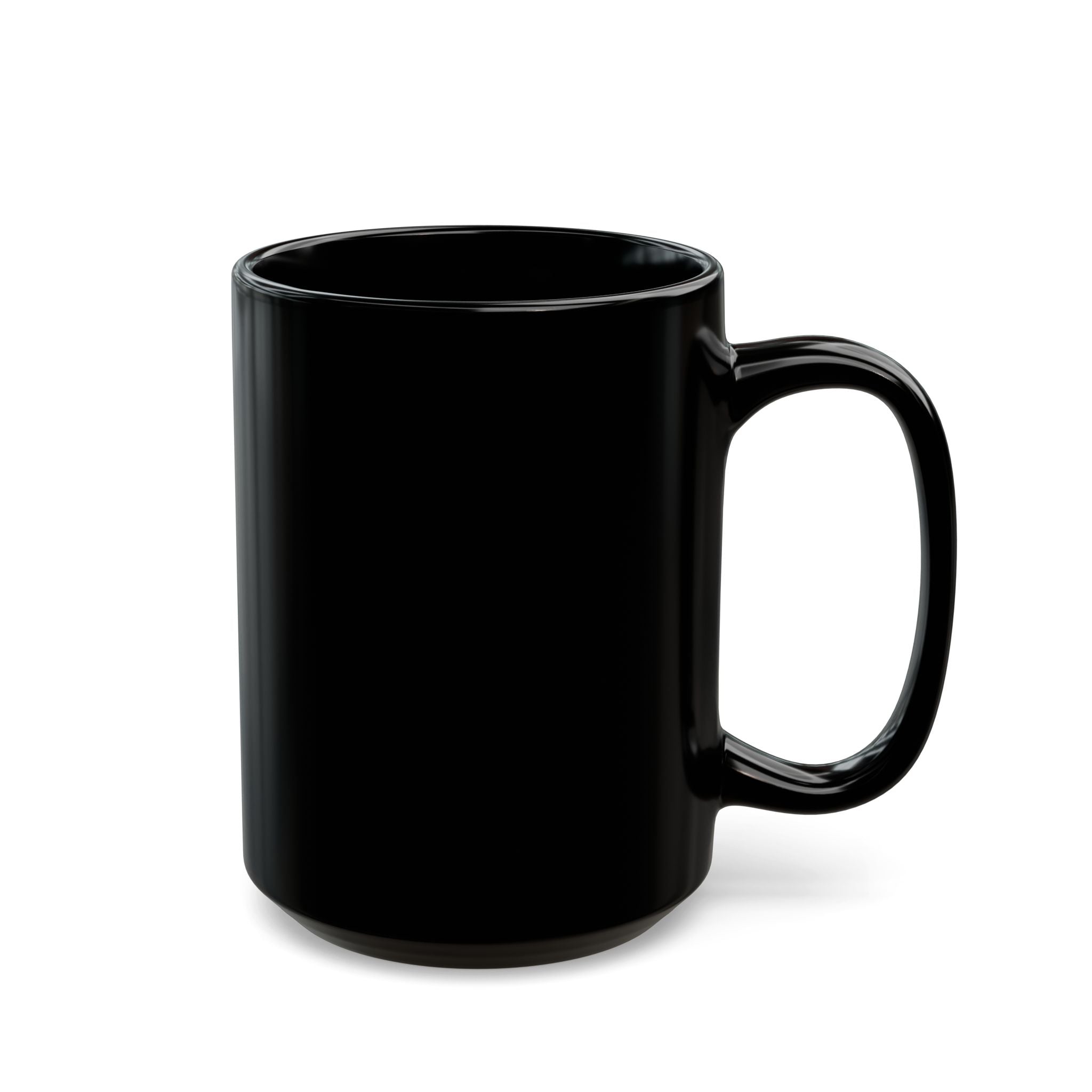 Black Ceramic Mug (11oz & 15oz) — Classic Gloss Coffee Cup