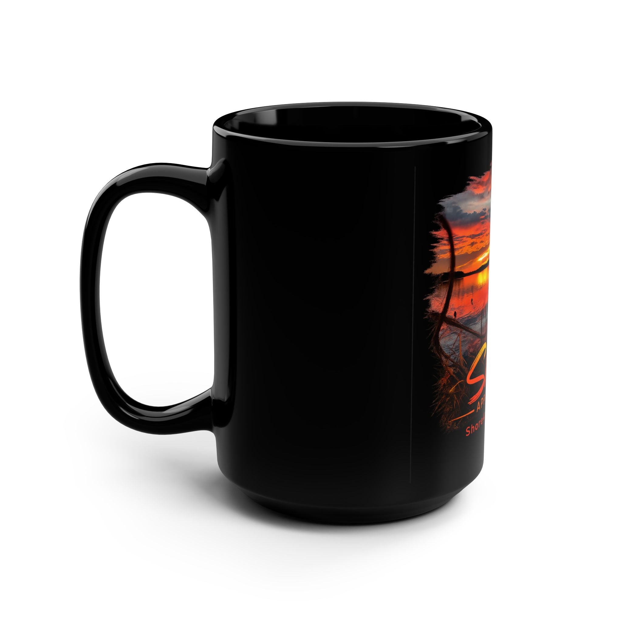 15oz Black Mug — 'Shore Apparel Co.' Chester River
